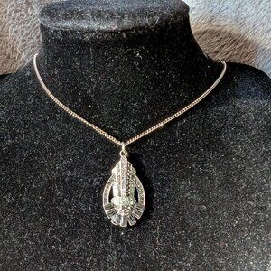 Art Deco Crystal Crown Jewel necklace #27